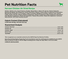 Harvest Chicken Air Dried Recipe for Dogs