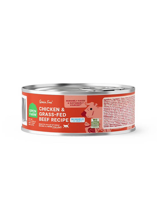 Chicken & Grass-Fed Beef Morsels in Gravy for Cats