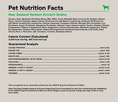 New Zealand Venison & Ancient Grains Dog Kibble