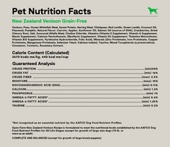 New Zealand Venison Grain-Free Dog Kibble