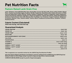 Pasture-Raised Lamb Grain-Free Dog Kibble