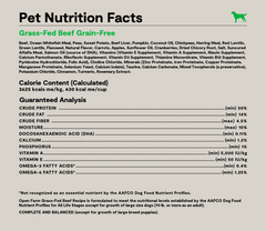 Grass-Fed Beef Grain-Free Dog Kibble