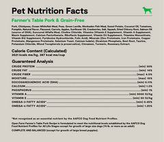 Farmer's Table Pork Grain-Free Dog Kibble