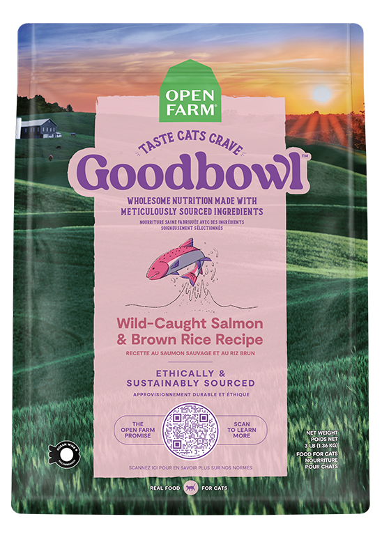 Goodbowl™ Wild-Caught Salmon & Brown Rice Cat Kibble