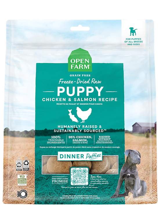 Chicken & Salmon Freeze Dried Raw Patties for Puppies